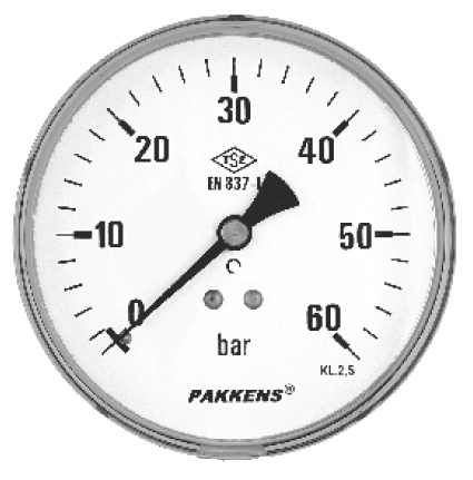 PAKKENS 100mm ARKA ÇIKIŞLI GENEL MAKSAT MANOMETRE
