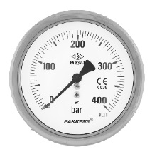 PAKKENS Q100 mm ARKA ÇIKIŞLI KOMPLE PASLANMAZ HASSAS BASINÇ ÖLÇERLER EKSENDEN KAÇİK PANO TİPİ