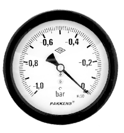 PAKKENS Q100 mm ARKA ÇIKIŞLI HASSAS BASINÇ ÖLÇERLER EKSENDEN KAÇİK PANO TİPİ